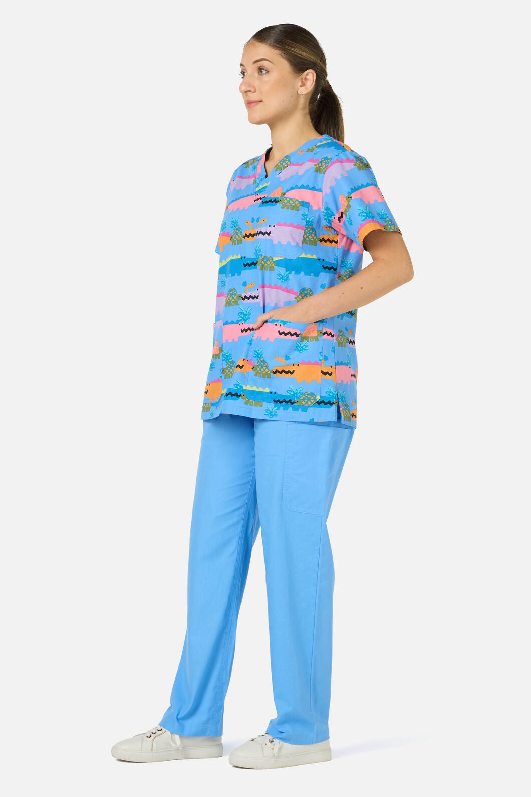 Gorman NZ - Croc Snap Top&Pant scrub set - blue