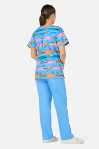 Gorman NZ - Croc Snap Top&Pant scrub set - blue