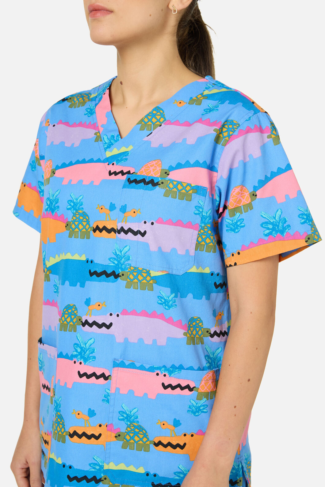 Gorman NZ - Croc Snap Top&Pant scrub set - blue