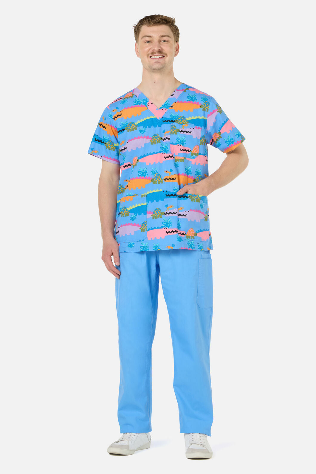 Gorman NZ - Croc Snap Top&Pant scrub set - blue