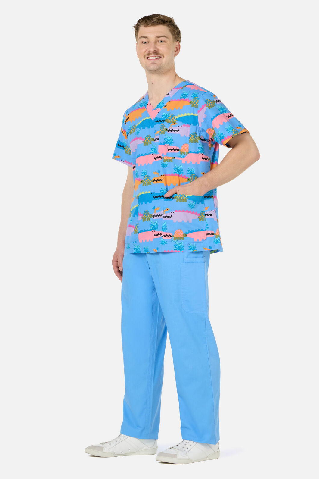 Gorman NZ - Croc Snap Top&Pant scrub set - blue