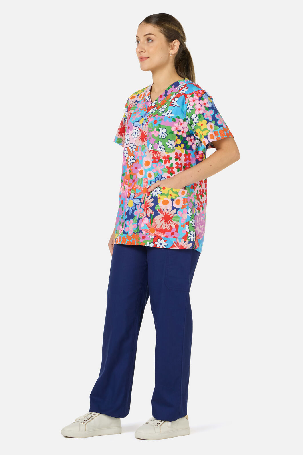 Gorman NZ - Floral Field Top&Pant scrub se - navy