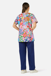 Gorman NZ - Floral Field Top&Pant scrub se - navy