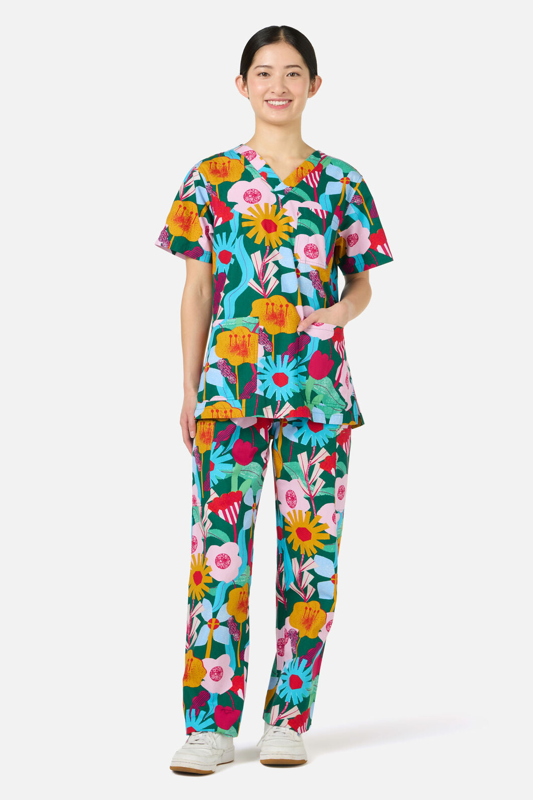 Gorman NZ - Paper Blooms scrub set - green