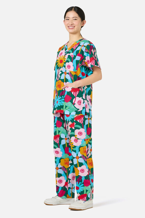 Gorman NZ - Paper Blooms scrub set - green