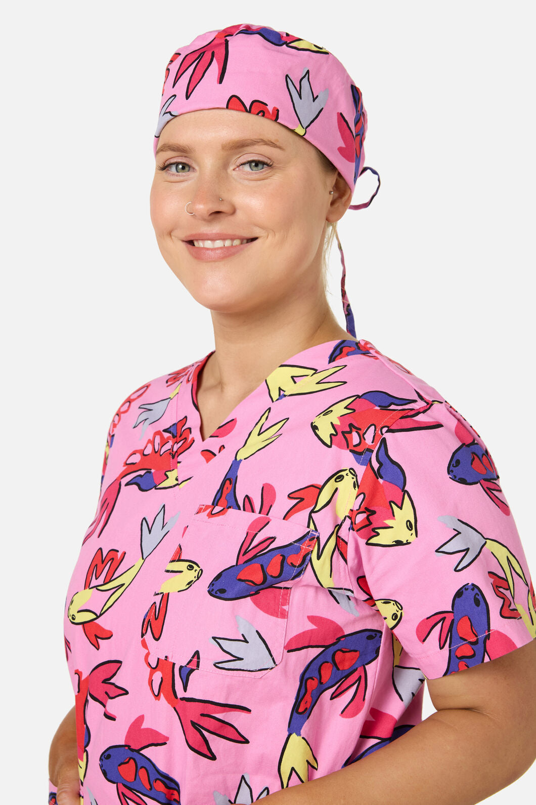 Gorman NZ - Koi Pond scrub hat - pink