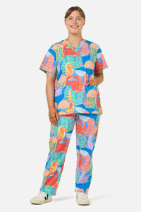 Gorman NZ - Sea Creatures scrub set - blue
