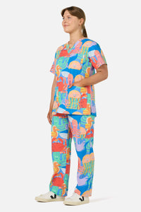 Gorman NZ - Sea Creatures scrub set - blue