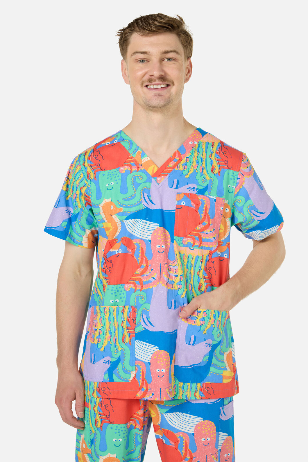 Gorman NZ - Sea Creatures scrub set - blue