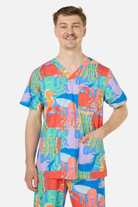 Gorman NZ - Sea Creatures scrub set - blue