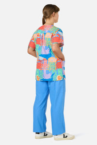 Gorman NZ - Sea Creatures top &pant scrubs - blue