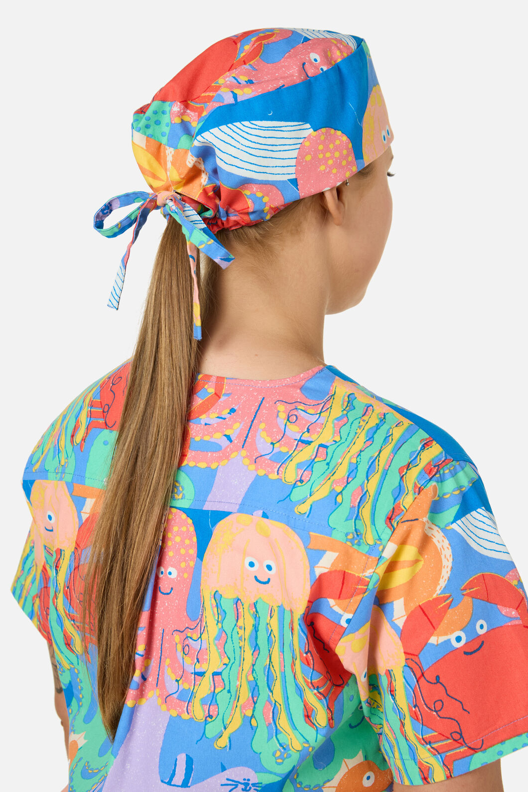 Gorman NZ - Sea Creatures scrub hat - blue