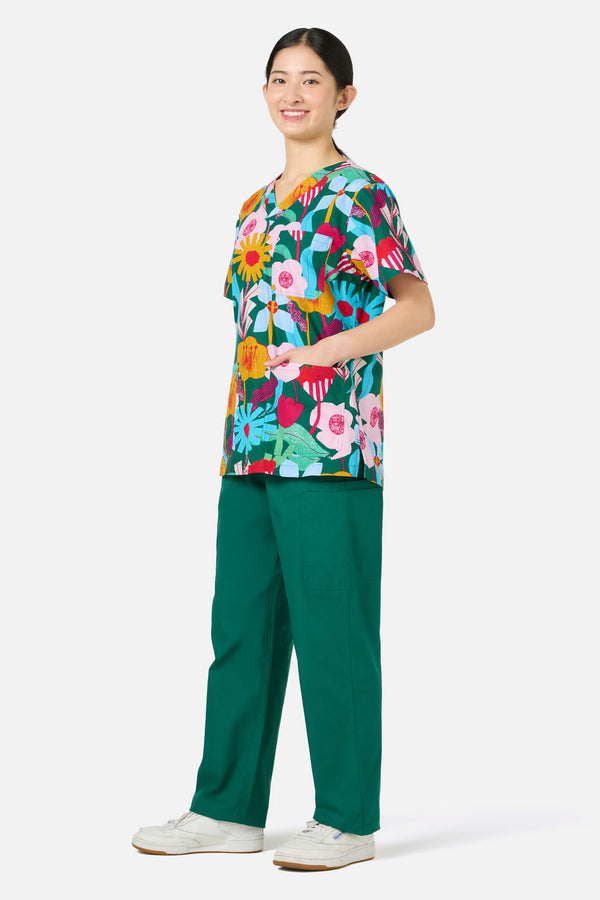 Gorman NZ - Paper Blooms Top&Pant scrub se - green