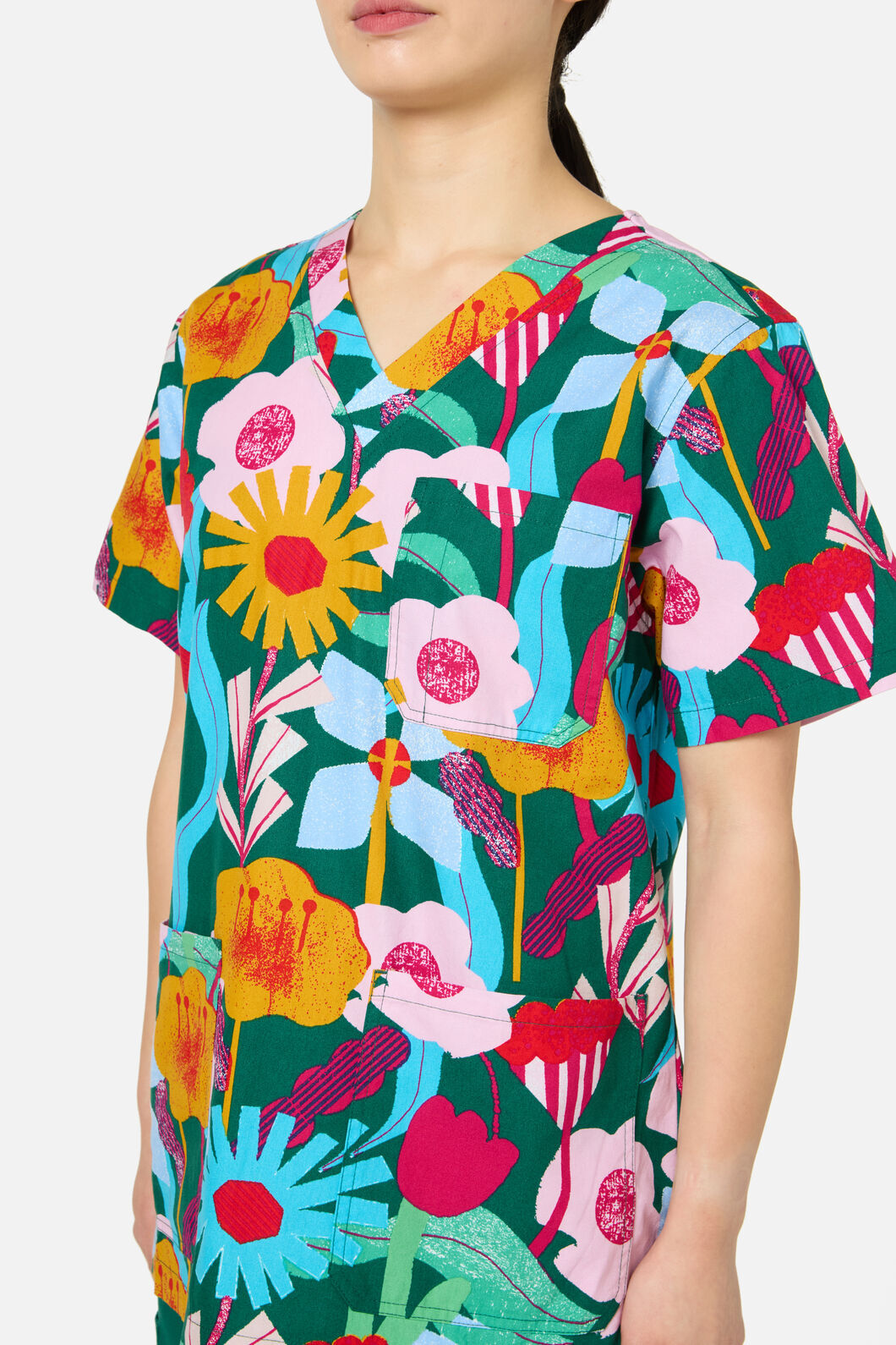 Gorman NZ - Paper Blooms Top&Pant scrub se - green