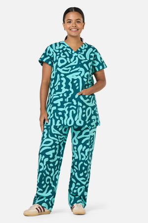 Gorman NZ - Green Ripple scrub set - green