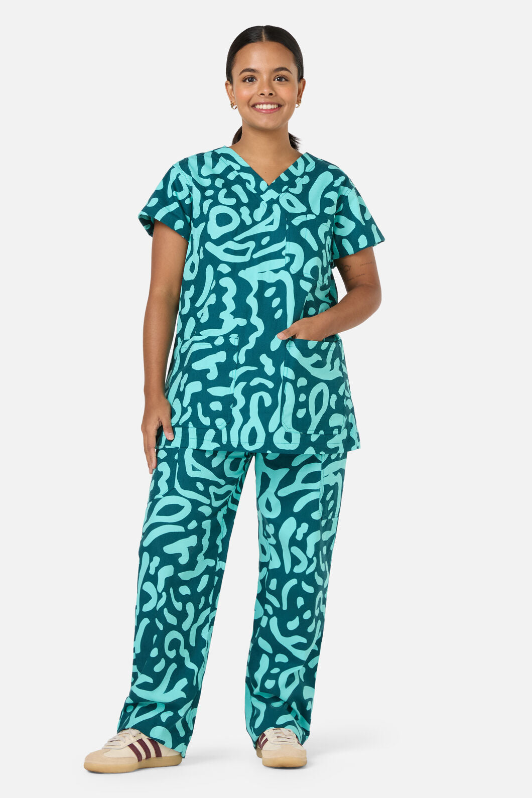 Gorman NZ - Green Ripple scrub set - green