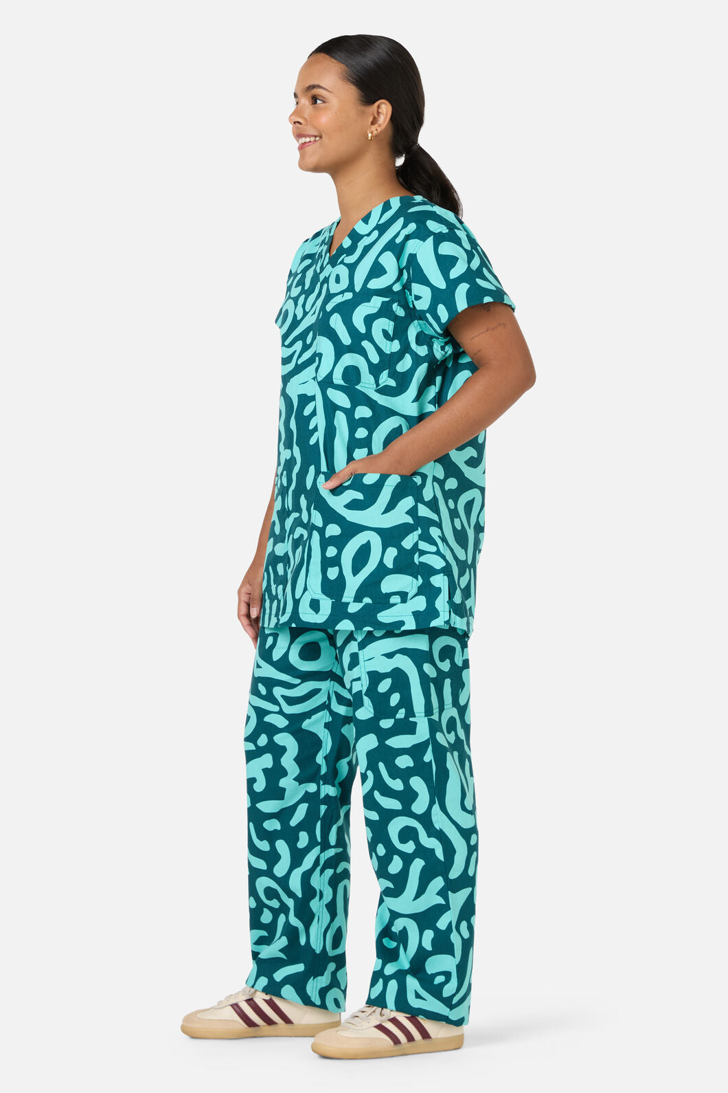 Gorman NZ - Green Ripple scrub set - green