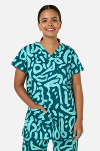 Gorman NZ - Green Ripple scrub set - green
