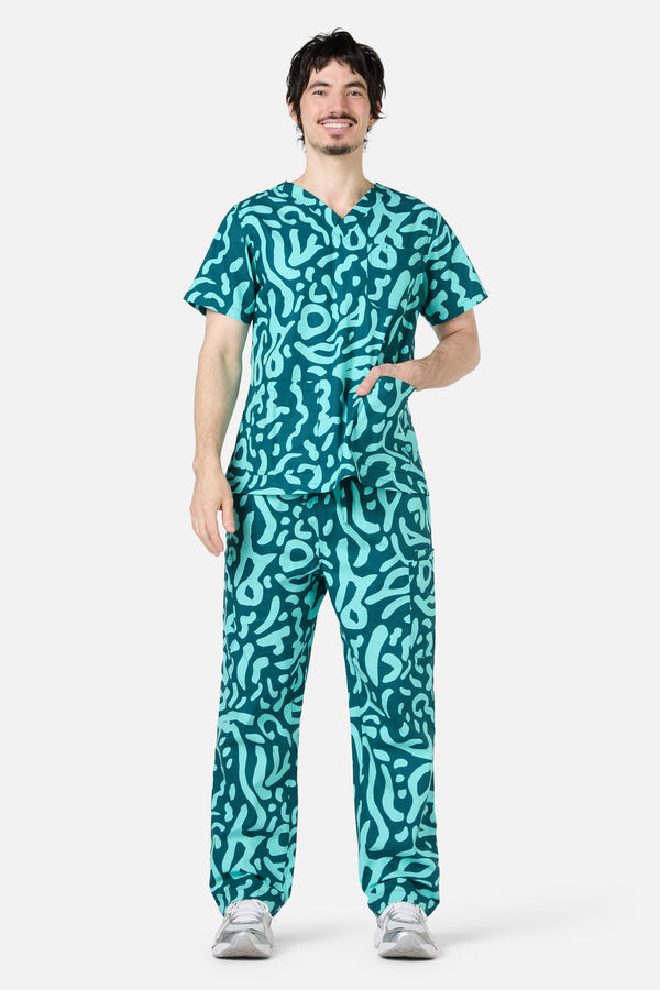 Gorman NZ - Green Ripple scrub set - green