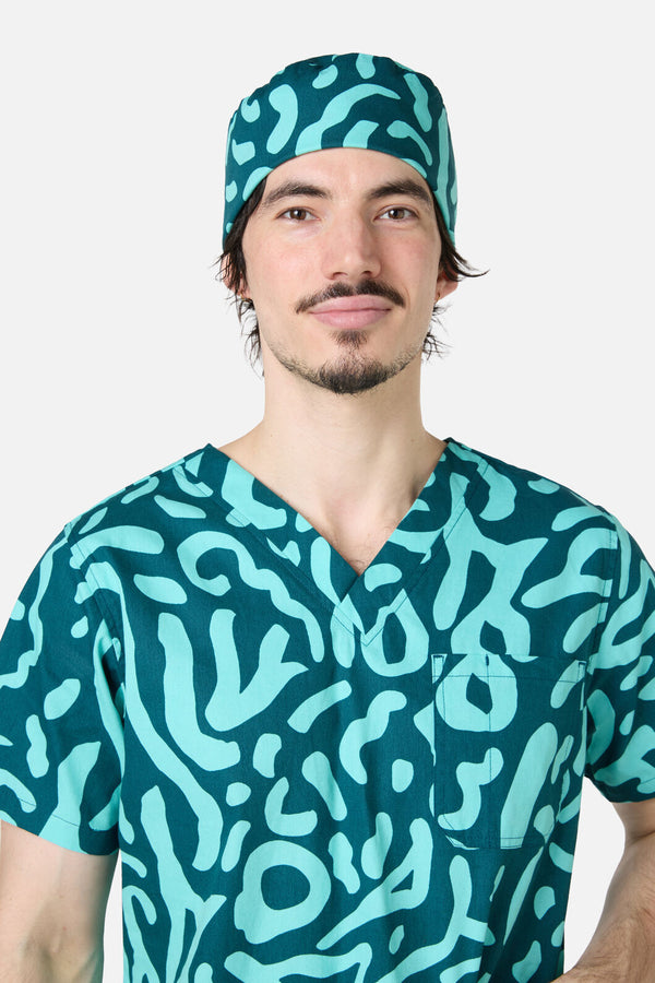 Gorman NZ - Green Ripple scrub hat - green