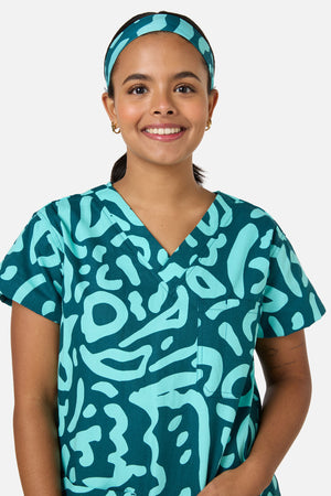 Gorman NZ - Green Ripple scrub headband - green