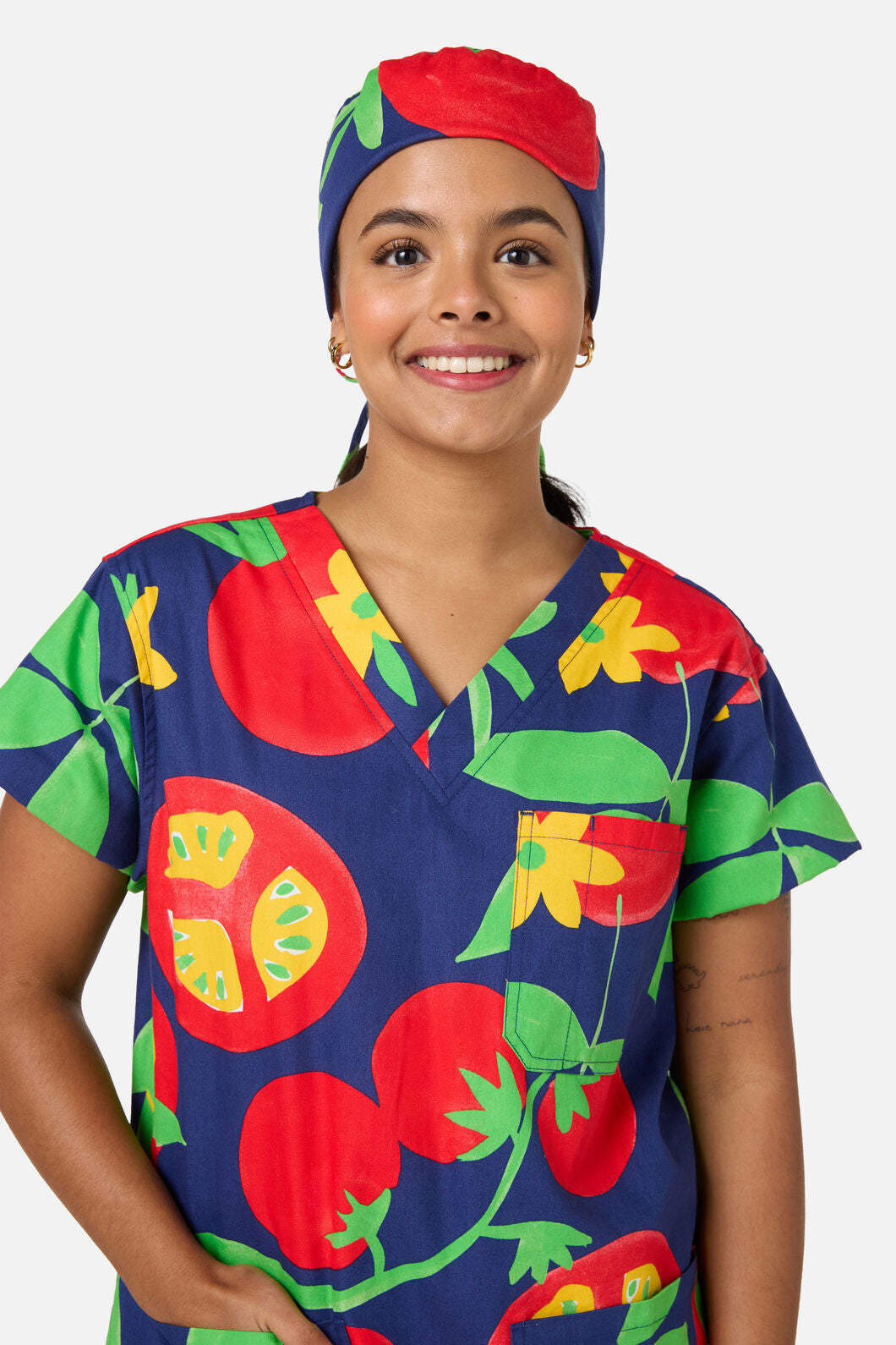 Gorman NZ - Tomato Salad scrub hat - navy