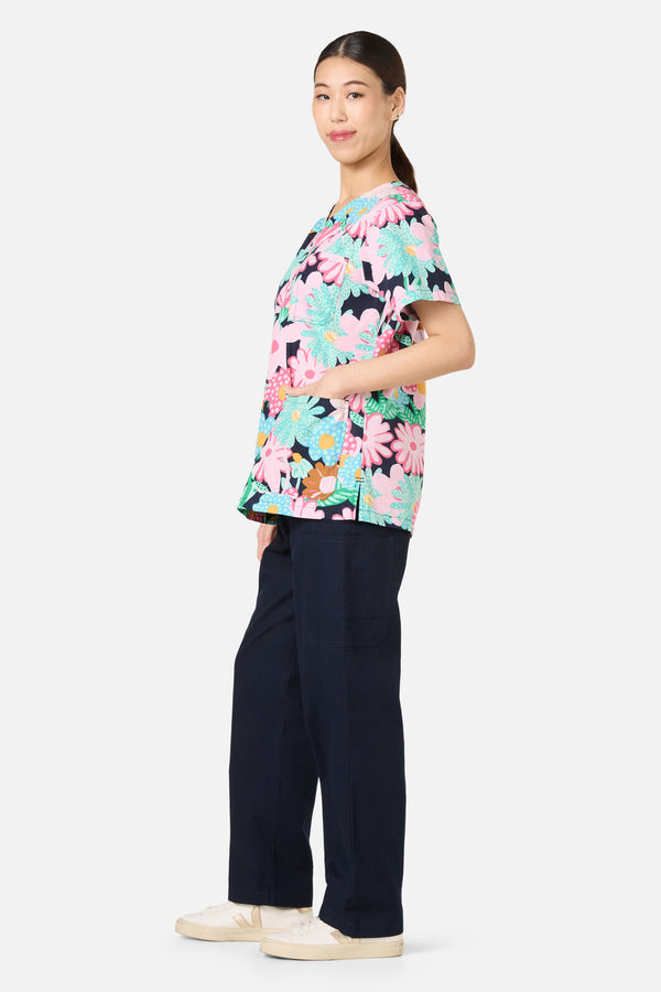 Gorman NZ - Magic Floral Top & Pant scrubs - navy