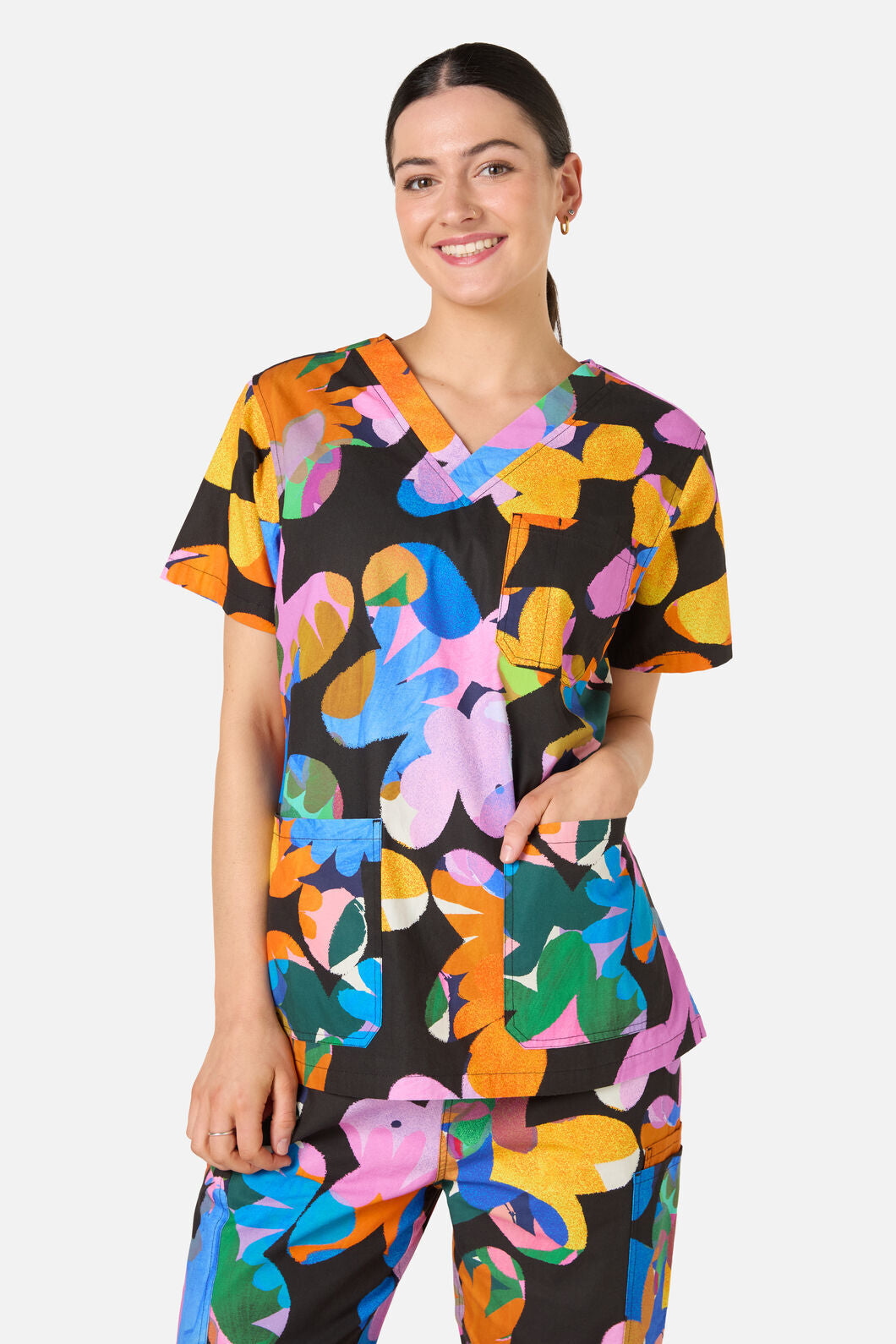 Gorman NZ - Abstract Floral scrub set - multi