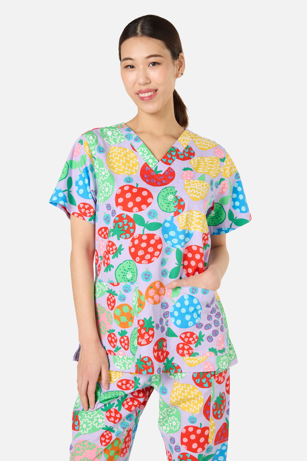 Gorman NZ - Fruity Folk scrub set - lilac