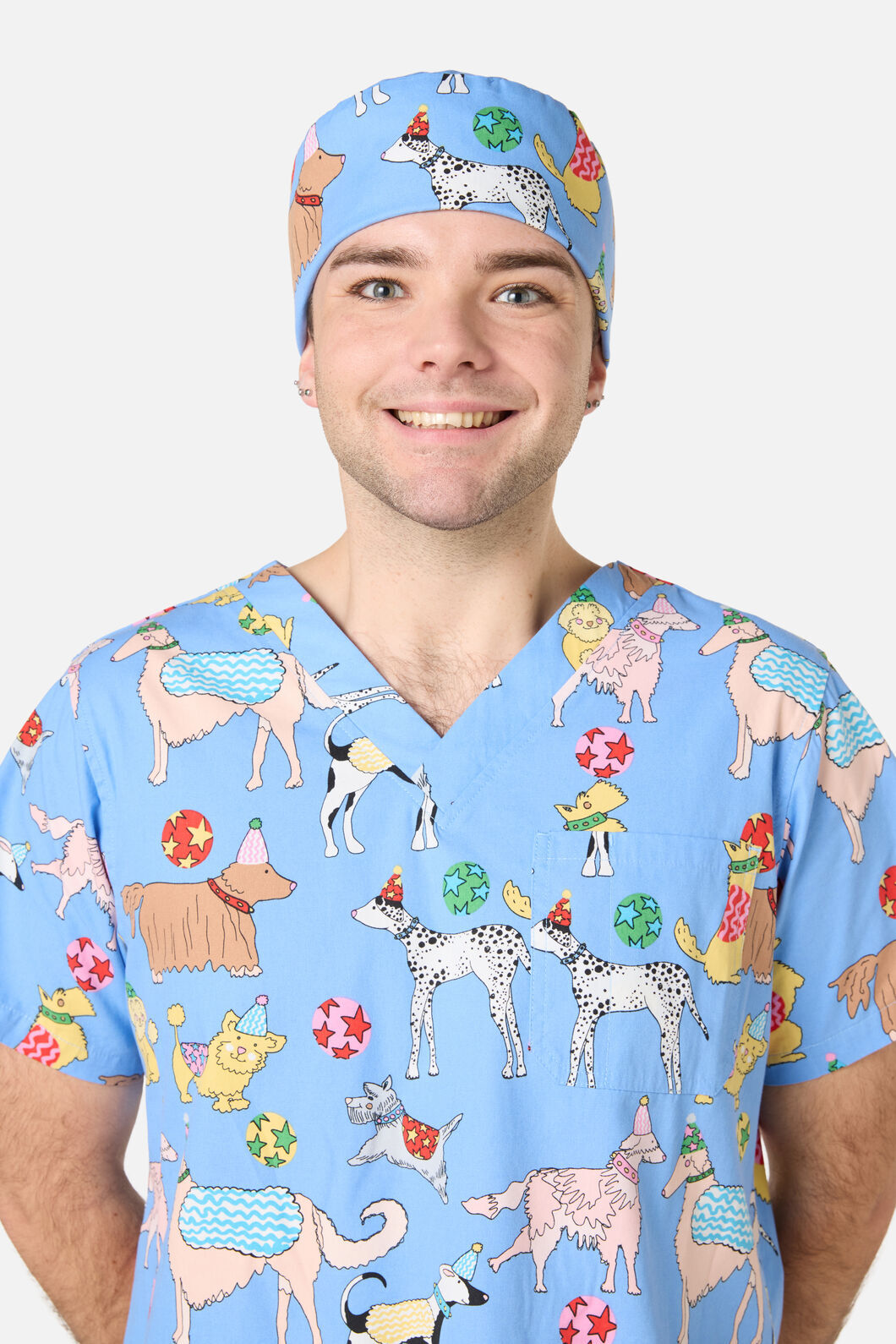 Gorman NZ - Dog Picnic scrub hat - blue