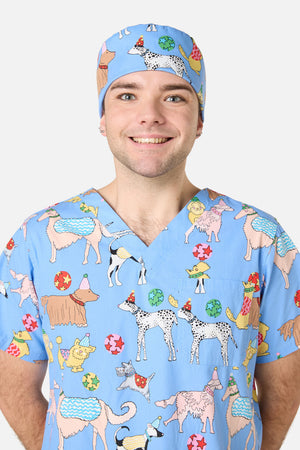 Gorman NZ - Dog Picnic Scrub Hat - blue