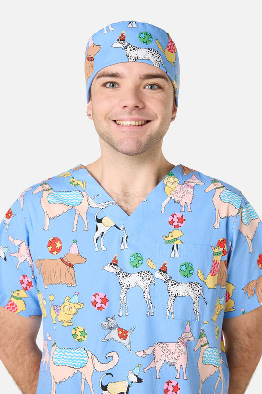 Gorman NZ - Dog Picnic Scrub Hat - blue