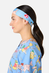 Gorman NZ - Dog Picnic scrub headband - blue