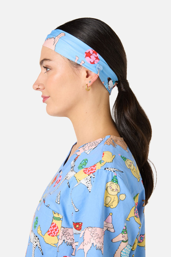 Gorman NZ - Dog Picnic scrub headband - blue