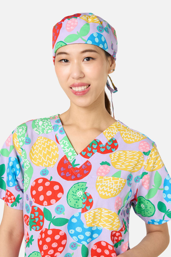 Gorman NZ - Fruity Folk scrub hat - lilac