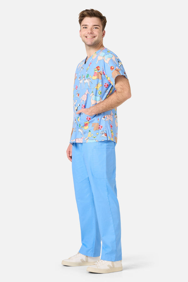 Gorman NZ - Dog Picnic Top & Pant scrub se - blue