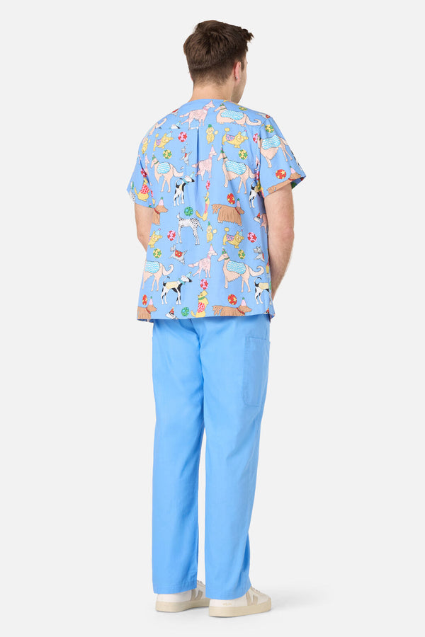 Gorman NZ - Dog Picnic Top & Pant scrub se - blue