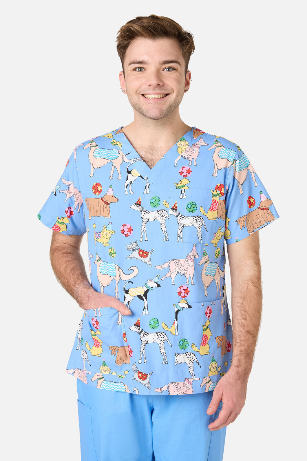 Gorman NZ - Dog Picnic Top & Pant scrub se - blue