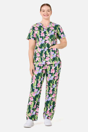 Gorman NZ - Gladioli Scrub Set - green