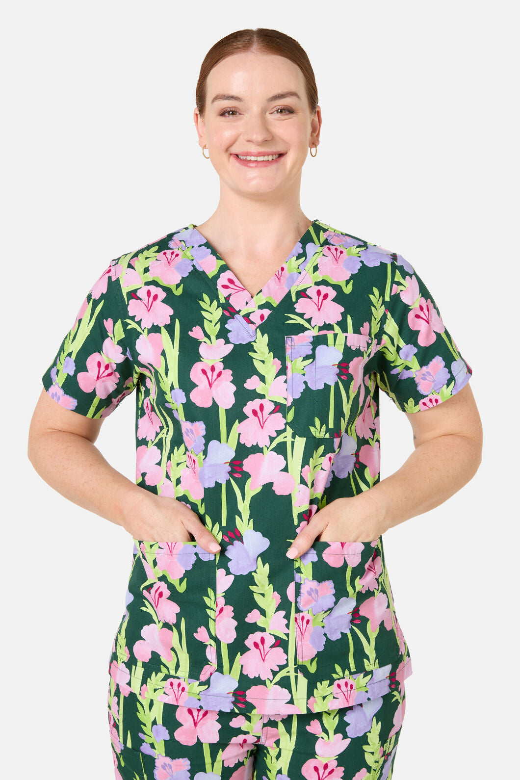Gorman NZ - Gladioli Scrub Set - green
