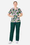 Gorman NZ - Gladioli Top & Pant Scrub Set - green