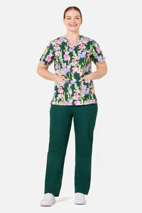 Gorman NZ - Gladioli Top & Pant Scrub Set - green