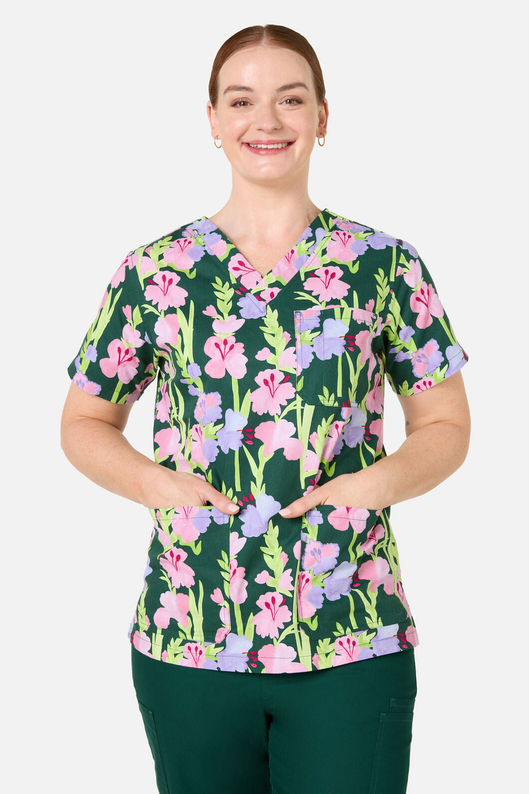 Gorman NZ - Gladioli Top & Pant Scrub Set - green