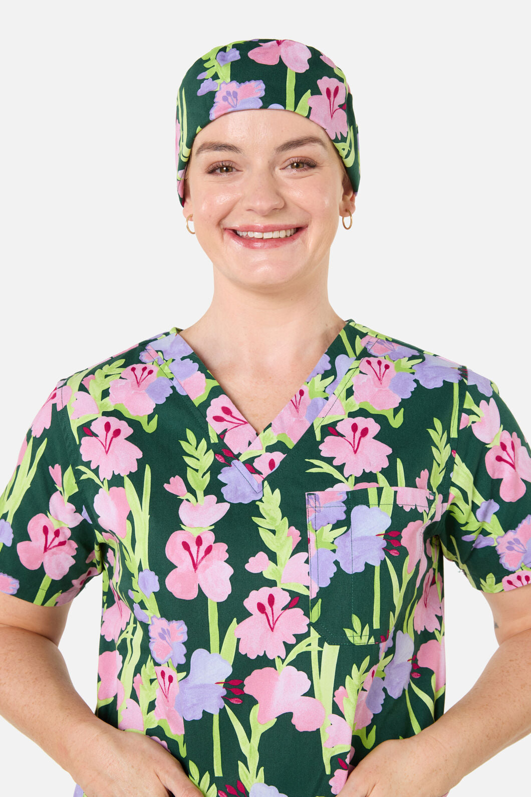 Gorman NZ - Gladioli Scrub Hat - green