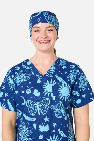 Gorman NZ - Flora Fauna Scrub Hat - blue