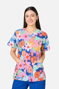 Gorman NZ - Polka Floral Top & Pant Scrub Set - multi