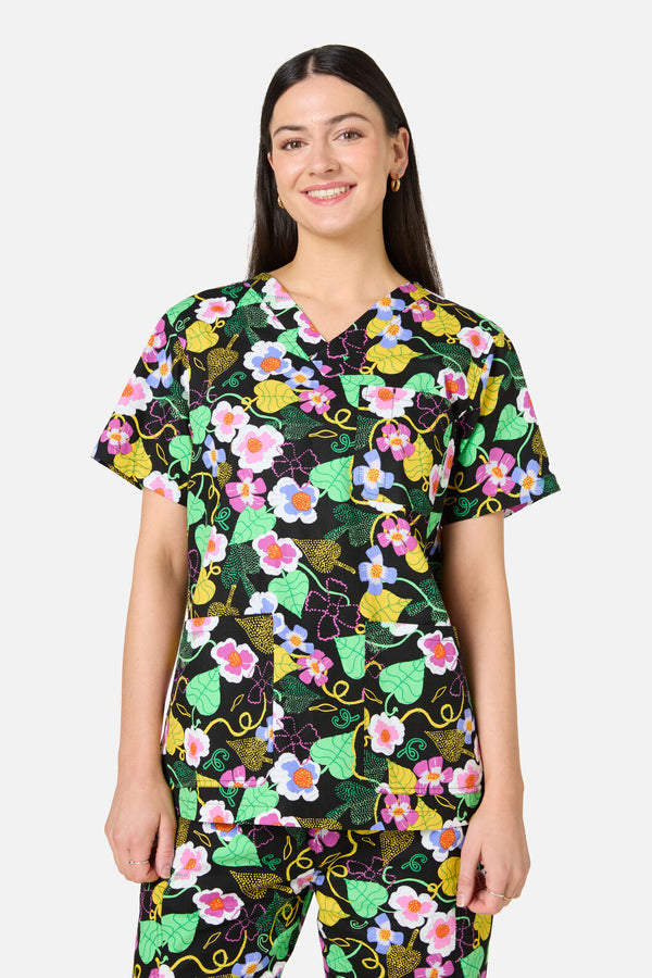 Gorman NZ - Blossom Boulevard Scrub Set - black