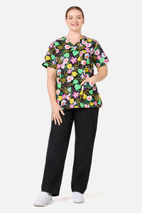 Gorman NZ - Blossom Boulevard Mixed Scrubs - black