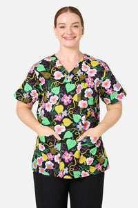 Gorman NZ - Blossom Boulevard Mixed Scrubs - black