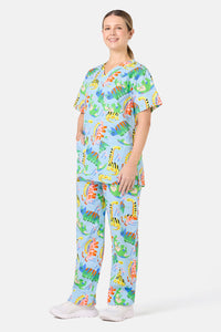 Gorman NZ - Dinoland Scrub Set - light-blue
